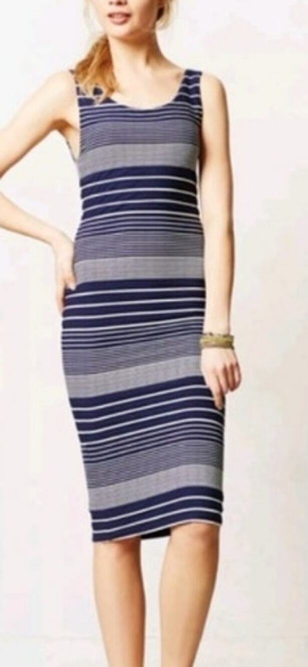 Maeve Anthropologie Edisto Column Bodycon Midi Dress Size Small